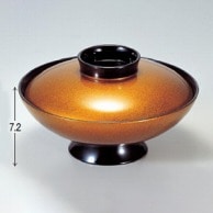 【直送品】 若泉漆器 6寸小槌煮物椀　金梨地  1－208－5 1個（ご注文単位1個）