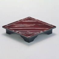 若泉漆器 菱型高台盛皿　溜春慶  1－652－2 1個（ご注文単位1個）【直送品】