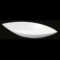 若泉漆器 舟形鉢　白　42cm　DS－5989 中 J－7－71 1個（ご注文単位1個）【直送品】
