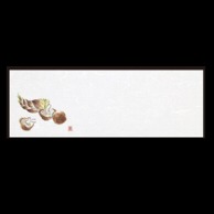 【直送品】 若泉漆器 箸置マット 椎茸 9月～11月 B-21-7 100枚/束（ご注文単位1束）