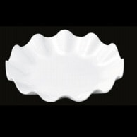 若泉漆器 ウェーブ丸盛皿　白　30cmDS－5809 中 J－101－58 1個（ご注文単位1個）【直送品】