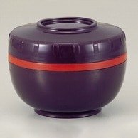 【直送品】 若泉漆器 保温飯器・汁器バイオレット色キャップ式 H－500 1－942－10 1個（ご注文単位1個）
