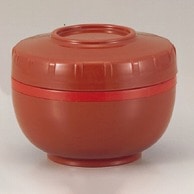 若泉漆器 保温飯器・汁器ブラウン色スキャップ式 H－500 1－942－11 1個（ご注文単位1個）【直送品】