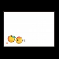 >【直送品】 若泉漆器 尺3寸長手 テーブルマット 柚子 10月～12月 B-26-4 100枚/束（ご注文単位1束）