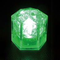 【直送品】光る氷　ライトキューブ・クリスタル（24入） グリーン  1個（ご注文単位1個）
