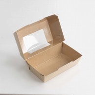 【直送品】 北原産業 食品容器　PT紙トレー　窓付き PT－200PUB　（PP）  25枚/袋（ご注文単位12袋）