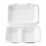 【直送品】 アヅミ産業 パルプモールド弁当容器 P－SH02－2 白 250枚/箱（ご注文単位1箱）