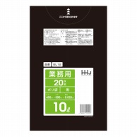 ハウスホールドジャパン ポリ袋　10L　GL12 黒 20枚入 1冊（ご注文単位60冊）【直送品】