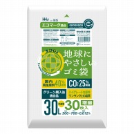 【直送品】 ハウスホールドジャパン 地球にやさしいゴミ袋　30L　GE35 半透明 30枚入 1冊（ご注文単位60冊）
