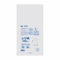 【直送品】 ハウスホールドジャパン レジ袋　35号　TE35 白 100枚入 1束（ご注文単位60束）