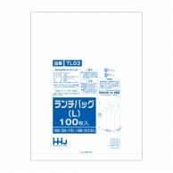 >【直送品】 ハウスホールドジャパン ランチバッグ　L　TL03 白 100枚入 1束（ご注文単位10束）