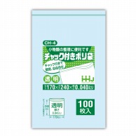 【直送品】 ハウスホールドジャパン チャック付ポリ袋  CH－4 1冊（ご注文単位40冊）
