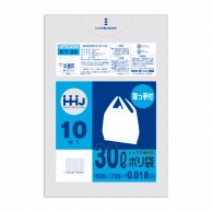 【直送品】 ハウスホールドジャパン ポリ袋　30L　取っ手付　KT30 半透明 10枚入 1束（ご注文単位120束）