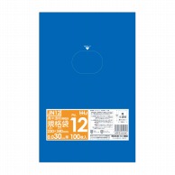 ハウスホールドジャパン 規格袋　12号　JN12 青半透明　0．03 100枚入 1束（ご注文単位40束）【直送品】