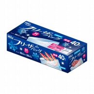 【直送品】 ハウスホールドジャパン フリーザーバッグ　増量　M　KZ25 冷凍保存用　透明 40枚入 1束（ご注文単位30束）