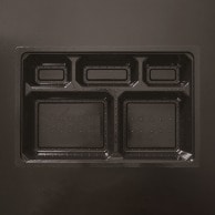 【直送品】 ケーピープラテック 紙製弁当容器　K－BOX　中仕切 KMP90－60C ブラック 25枚/袋（ご注文単位12袋）