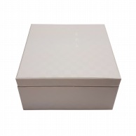 神堂 食品対応貼箱　KAMI－CASE　本体・蓋セット ミディアム 市松白　04795 1個（ご注文単位100個）【直送品】