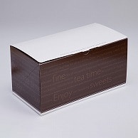 【直送品】 cotta ケーキ箱　サヴールロール　トレーなし  59442　ブラウン 10枚/袋（ご注文単位20袋）