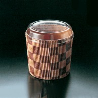 【直送品】cotta ミニシフォンカップ　PET蓋付  6093　茶ブロック 50枚/束（ご注文単位1束）