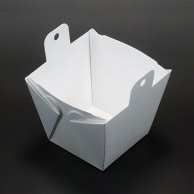 【直送品】 エースパック テイクアウト容器　カフェキュートボックス　本体  白 25個/袋（ご注文単位16袋）