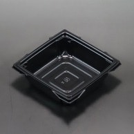 エースパック テイクアウト容器　カフェキュートボックス　中皿  黒 100個/袋（ご注文単位16袋）【直送品】