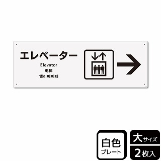（株）KALBAS プラスチックプレート　ヨコ大 エレベーター　右 KTK2132 1パック（ご注文単位1パック）【直送品】