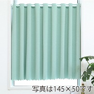 ユティック カフェカーテン　ドレープ　145×35 無地グリーン UCK-65 1枚（ご注文単位1枚）【直送品】