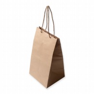 >【直送品】星野 手提げ紙袋　キャリーバッグ K－SL 3　ブラウン　314140 100枚/束（ご注文単位1束）