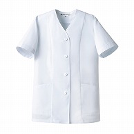 【直送品】 セブンユニフォーム 抗菌コート　女性用　半袖 7号　ホワイト AA0332-8　1枚（ご注文単位1枚）