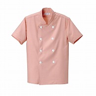 セブンユニフォーム コックシャツ　男女兼用　半袖 S　ピンク BA1148-2　1枚（ご注文単位1枚）【直送品】