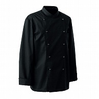 セブンユニフォーム カラーコックコート　男女兼用　長袖 3L　ブラック BA1220-9　1枚（ご注文単位1枚）【直送品】