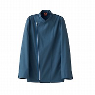 セブンユニフォーム コックコート　男女兼用　長袖 3L　ブルー QA7367-5　1枚（ご注文単位1枚）【直送品】