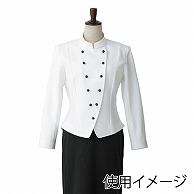 セブンユニフォーム コート　女性用　長袖 7号　ホワイト DA2617-0　1枚（ご注文単位1枚）【直送品】