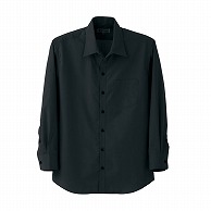 セブンユニフォーム スキッパーカラーシャツ　男性用　長袖 S　ブラック CH4414-9　1枚（ご注文単位1枚）【直送品】