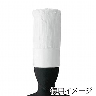 セブンユニフォーム コック帽　ピンタック M　ホワイト JW4602-0　1枚（ご注文単位1枚）【直送品】