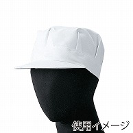 セブンユニフォーム 八角帽　後ゴム入 M　ホワイト JW4630-0　1枚（ご注文単位1枚）【直送品】