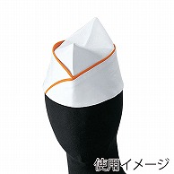 セブンユニフォーム GI帽 M　ホワイト×オレンジ JW4651-3　1枚（ご注文単位1枚）【直送品】