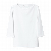 セブンユニフォーム ニットシャツ　女性用　7分袖 15号　ホワイト CU2597-0　1枚（ご注文単位1枚）【直送品】