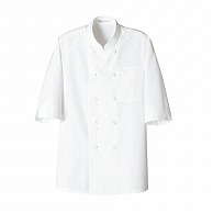 セブンユニフォーム 5分袖コックシャツ　男女兼用 4L　ホワイト BA1225-0　1枚（ご注文単位1枚）【直送品】