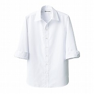セブンユニフォーム 7分袖スキッパーカラーシャツ　男女兼用 SS　ホワイト CH4492-0　1枚（ご注文単位1枚）【直送品】
