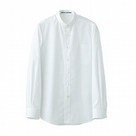 セブンユニフォーム 抗菌スタンドカラーシャツ　男女兼用　長袖 LL　ホワイト CH4456-0　1枚（ご注文単位1枚）【直送品】