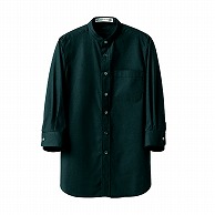 セブンユニフォーム 抗菌スタンドカラーシャツ　男女兼用　7分袖 S　ブラック CH4457-9　1枚（ご注文単位1枚）【直送品】
