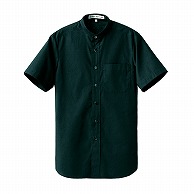 セブンユニフォーム 抗菌スタンドカラーシャツ　男女兼用　半袖 3L　ブラック CH4458-9　1枚（ご注文単位1枚）【直送品】