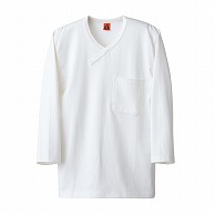 セブンユニフォーム 7分袖ニットシャツ　男女兼用 S　ホワイト QU7362-0　1枚（ご注文単位1枚）【直送品】