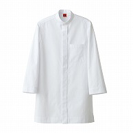 セブンユニフォーム 8分袖スタンドカラーシャツ　男女兼用 SS　ホワイト QH7364-0　1枚（ご注文単位1枚）【直送品】