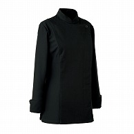 セブンユニフォーム コックコート　女性用　長袖 5号　ブラック BA1069-9　1枚（ご注文単位1枚）【直送品】