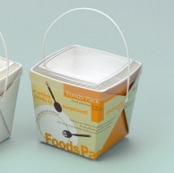 【直送品】 協和パック 持ち手付き食品容器　デリメイト TK125 洋風デザイン 20枚/袋（ご注文単位12袋）