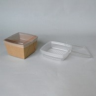 【直送品】 協和パック 嵌合容器付食品容器　デリメイト TS125 クラフト 20枚/袋（ご注文単位15袋）