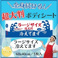 >iiもの本舗 大判クールタオル　ラージサイズ　冷えてます 超大判　60×40cm 5枚入 1個（ご注文単位1個）【直送品】