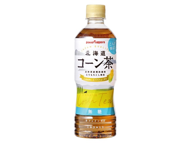 ポッカサッポロ北海道コーン茶ペット５２５ｍｌ※軽（ご注文単位24個）【直送品】